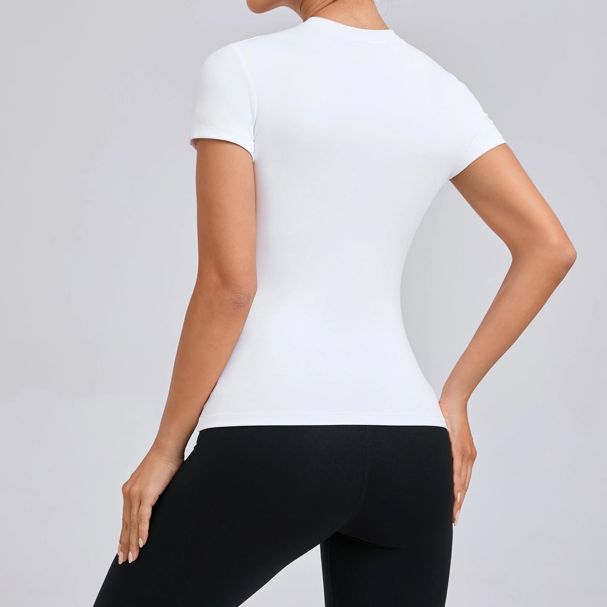 Women Top Yoga Shirts Quick Dry Running Tops Tights Push Up Workout Gym Clothes Short Sleeve Fitness Sports T-Shirts