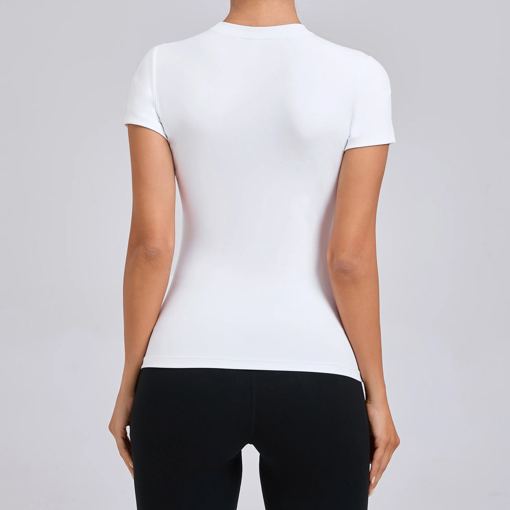 Women Top Yoga Shirts Quick Dry Running Tops Tights Push Up Workout Gym Clothes Short Sleeve Fitness Sports T-Shirts
