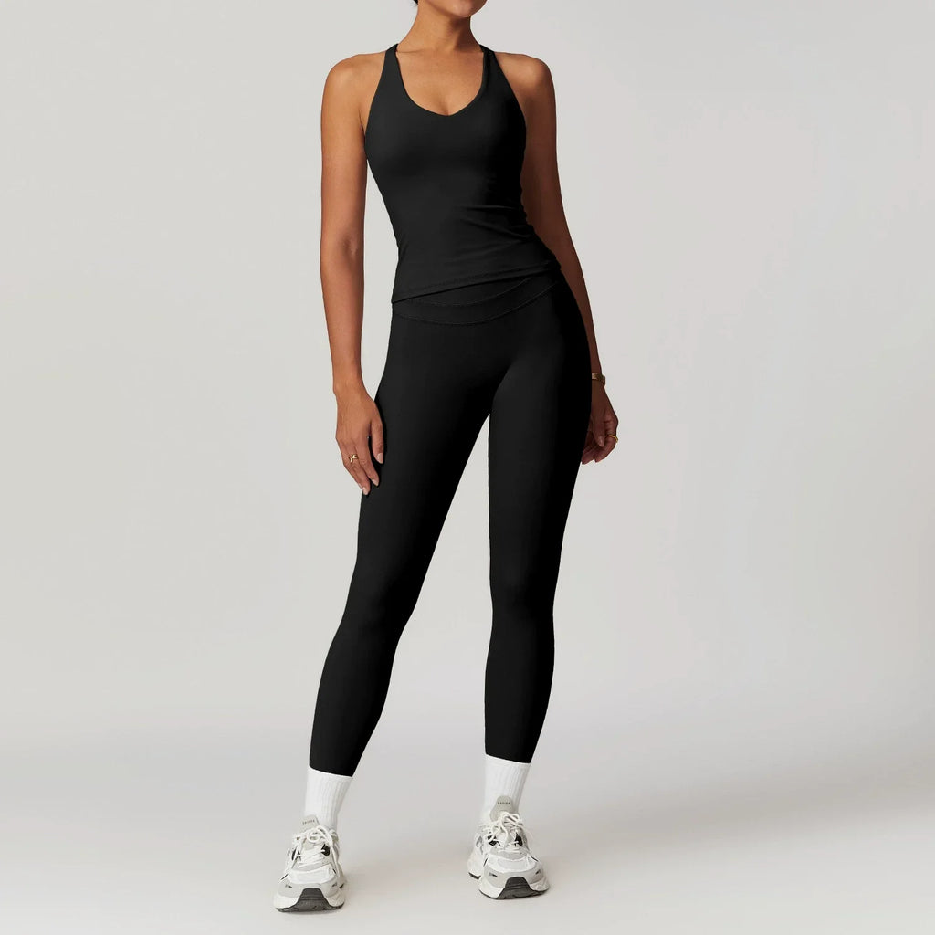 2 Pieces Sportswear Women Yoga Set Gym Clothes Sportswear Yoga Suits Fitness Set Tracksuits Sports Bra Gym High Waist Leggings