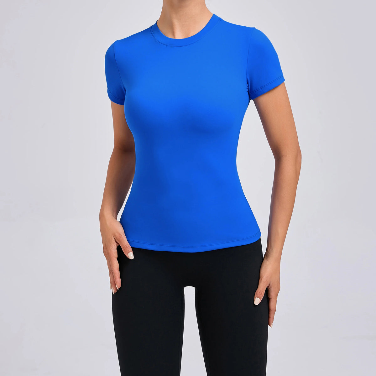 Women Top Yoga Shirts Quick Dry Running Tops Tights Push Up Workout Gym Clothes Short Sleeve Fitness Sports T-Shirts