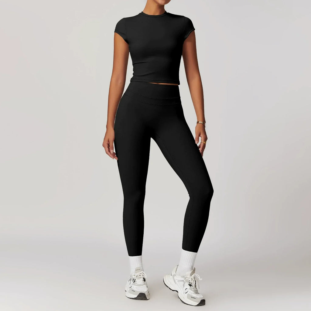 2 Pieces Sportswear Women Yoga Set Gym Clothes Sportswear Yoga Suits Fitness Set Tracksuits Sports Bra Gym High Waist Leggings
